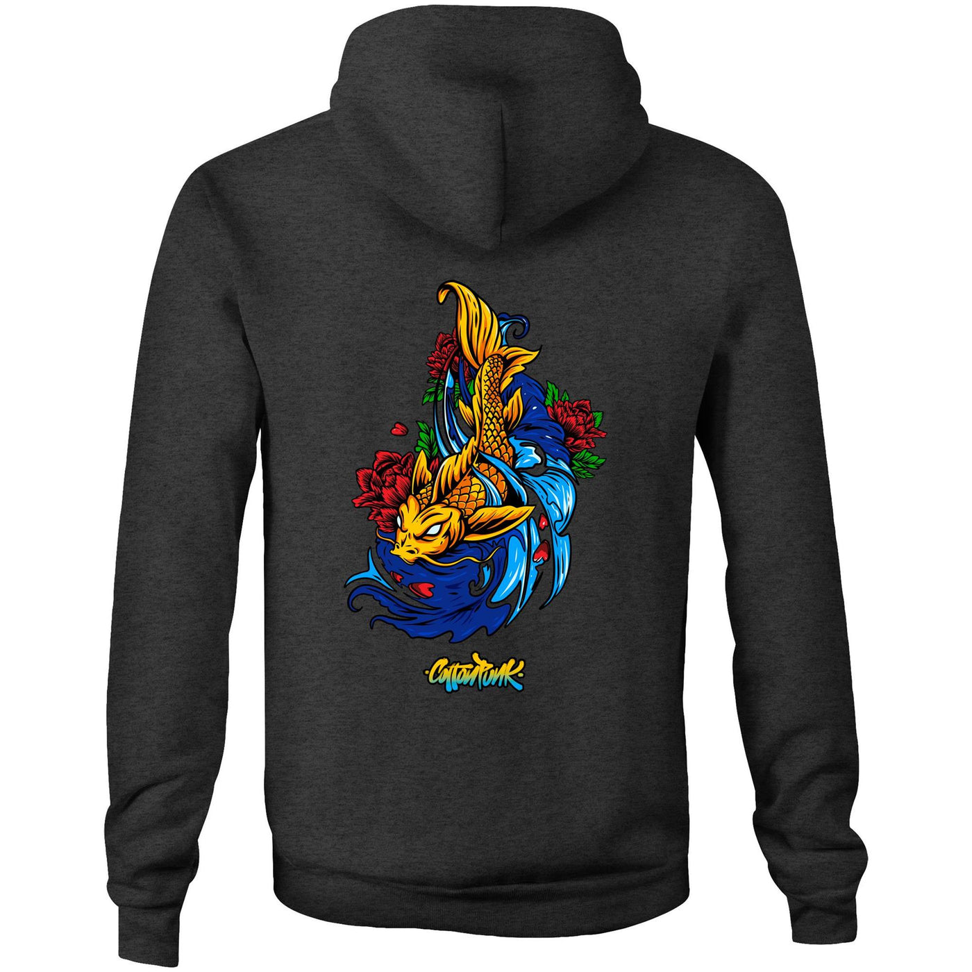 KOI - Mens Pocket Hoodie - BACK PRINT