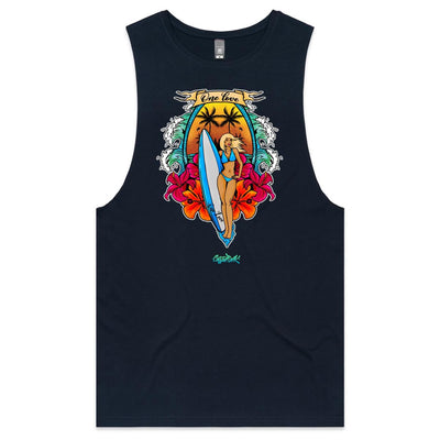 ONE LOVE - Mens Sleeveless T-Shirt - FRONT PRINT