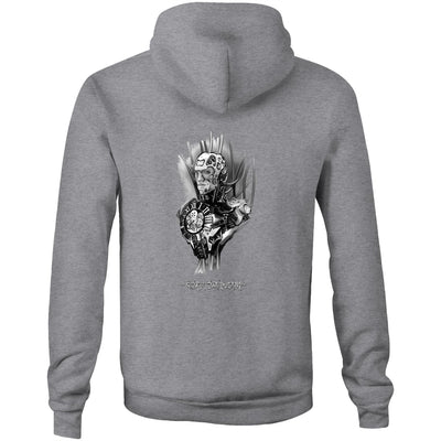 TIME MACHINE - Mens Pocket Hoodie - BACK PRINT