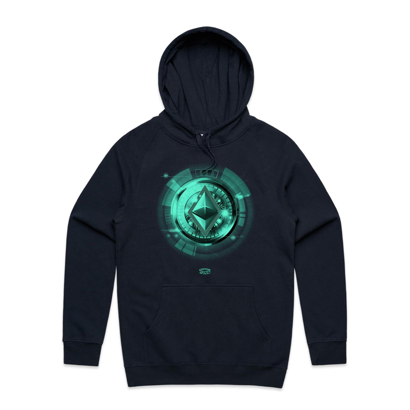 ETHEREUM III - Mens Pocket Hoodie - FRONT PRINT