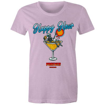 HAPPY HOUR FOREVER (W) - Womens T-Shirt - FRONT PRINT