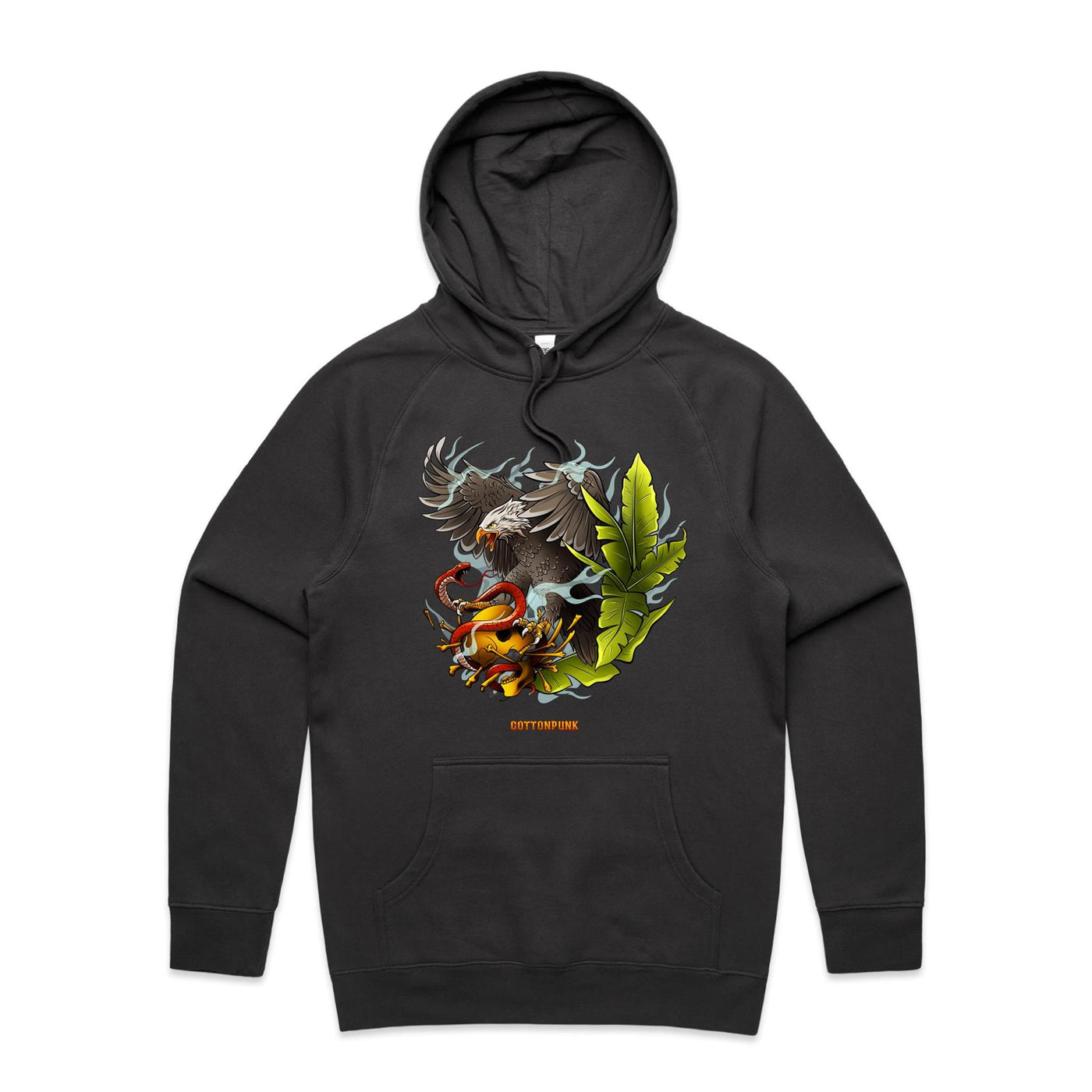 EAGLE - Mens Pocket Hoodie - FRONT PRINT