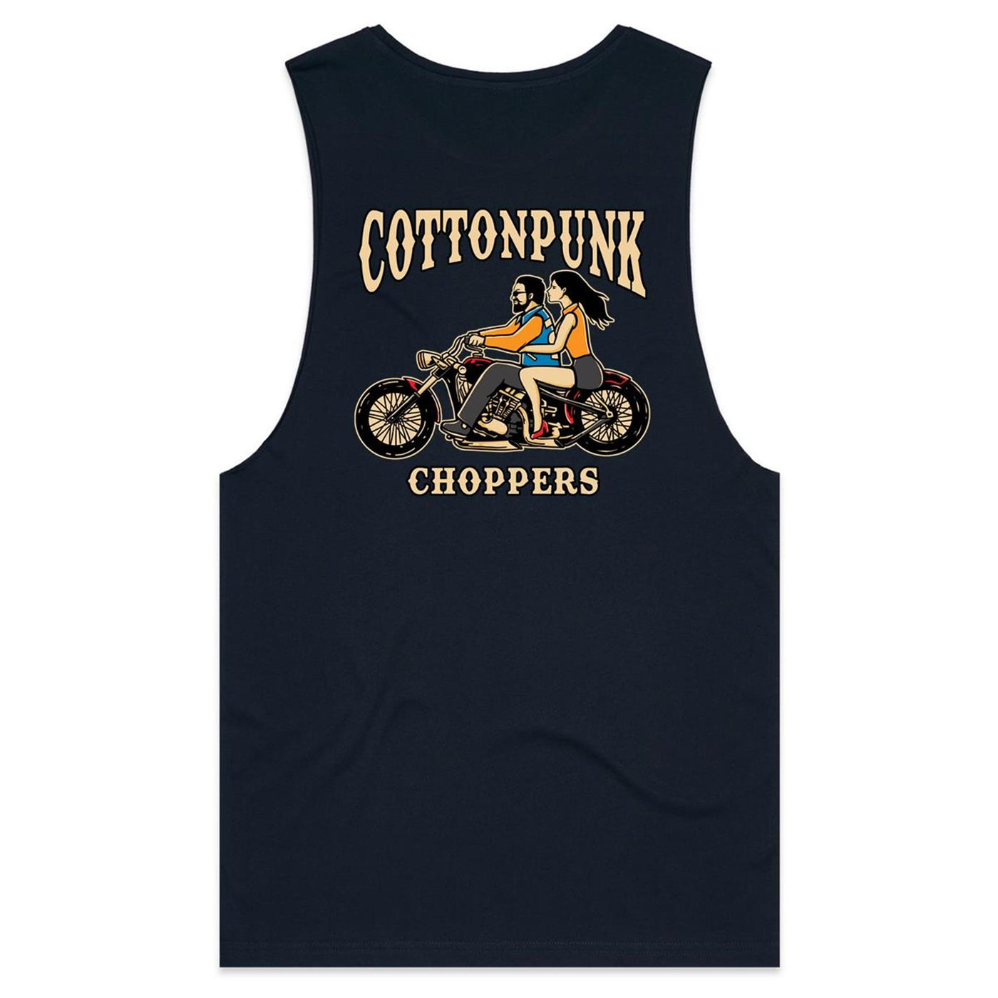 COTTONPUNK CHOPPERS - Mens Sleeveless T-Shirt - BACK PRINT