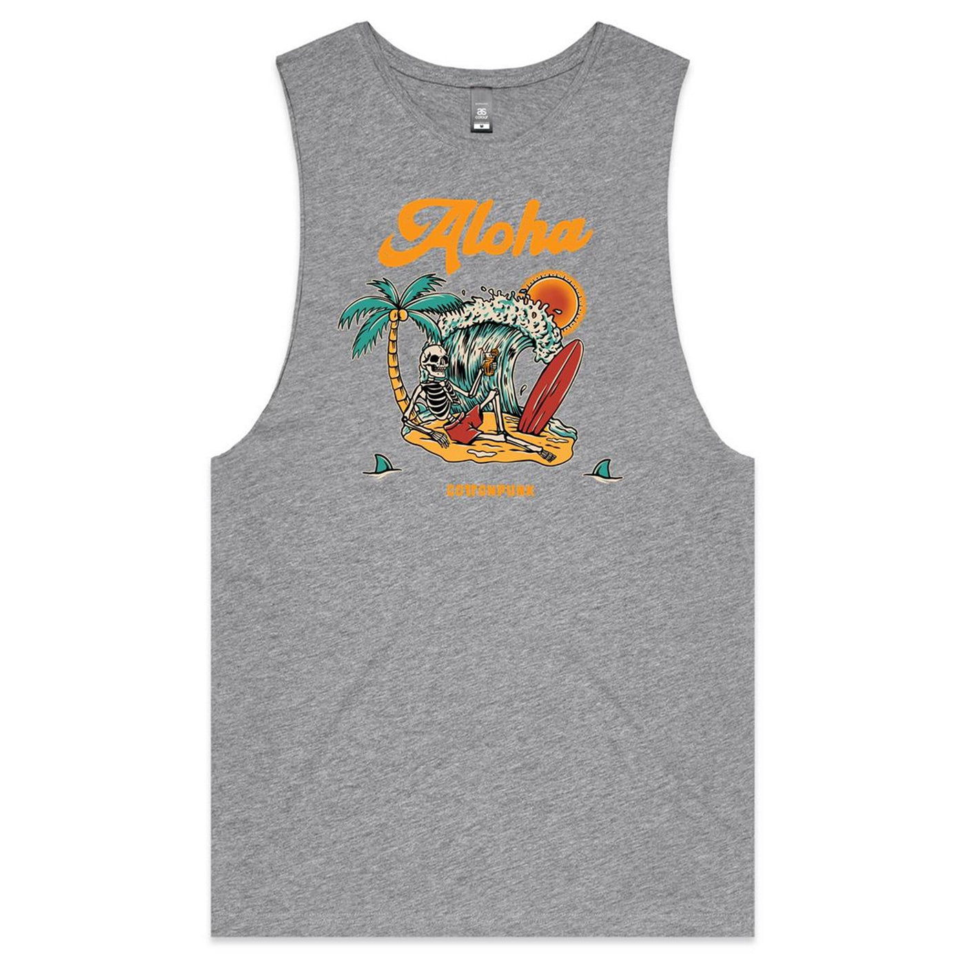 SUMMER TIME - Mens Sleeveless T-Shirt - FRONT PRINT