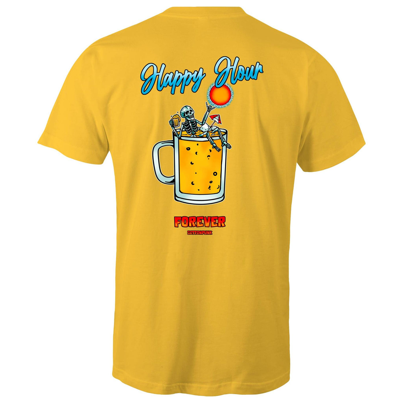 IS IT STILL HAPPY HOUR? - Mens T-Shirt - BACK PRINT