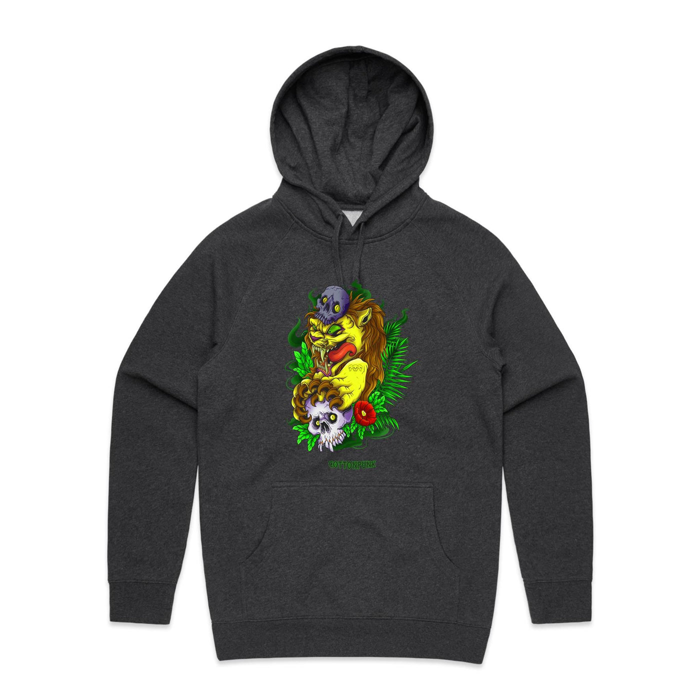 LION - Mens Pocket Hoodie - FRONT PRINT