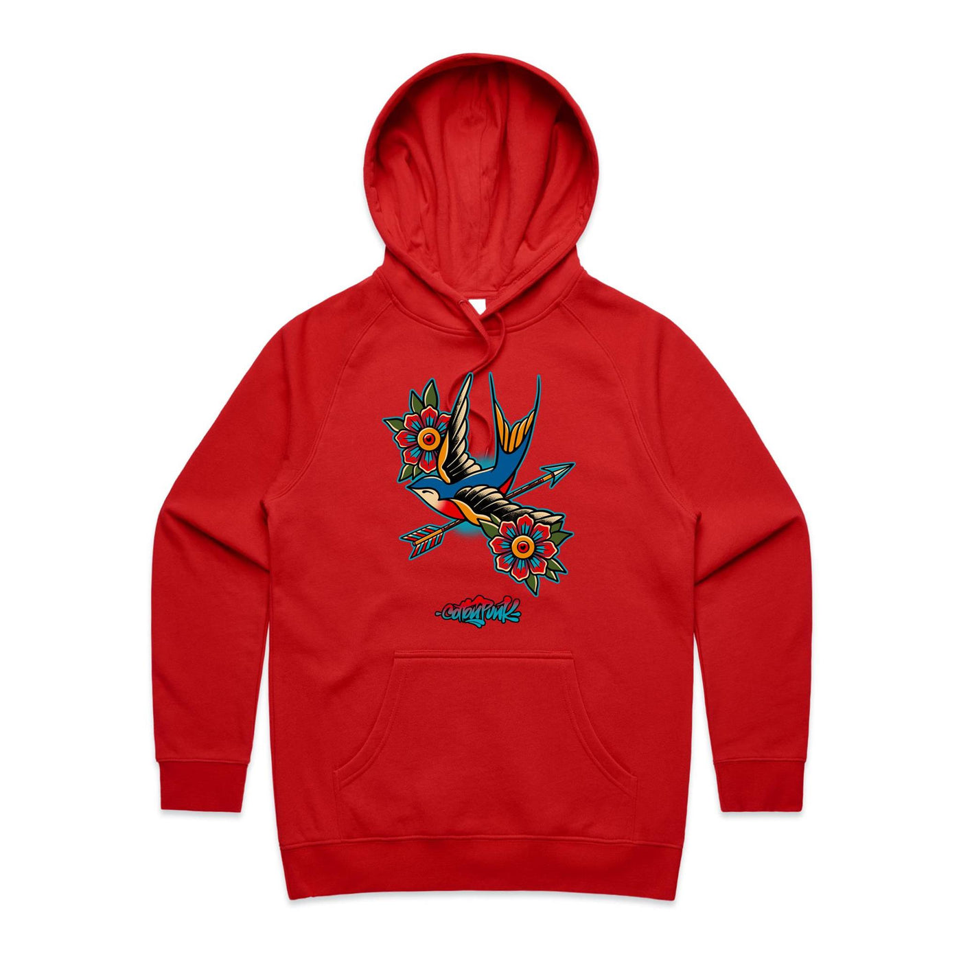 BIRD OF PREY (W) - Womens Pocket Hoodie - FRONT PRINT