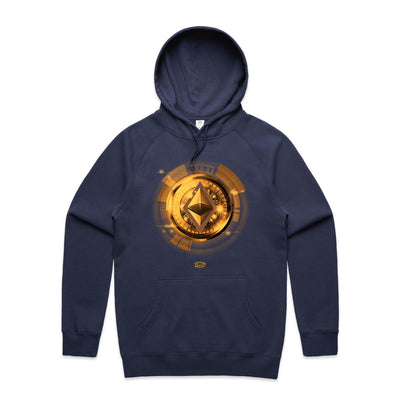 ETHEREUM II - Mens Pocket Hoodie - FRONT PRINT