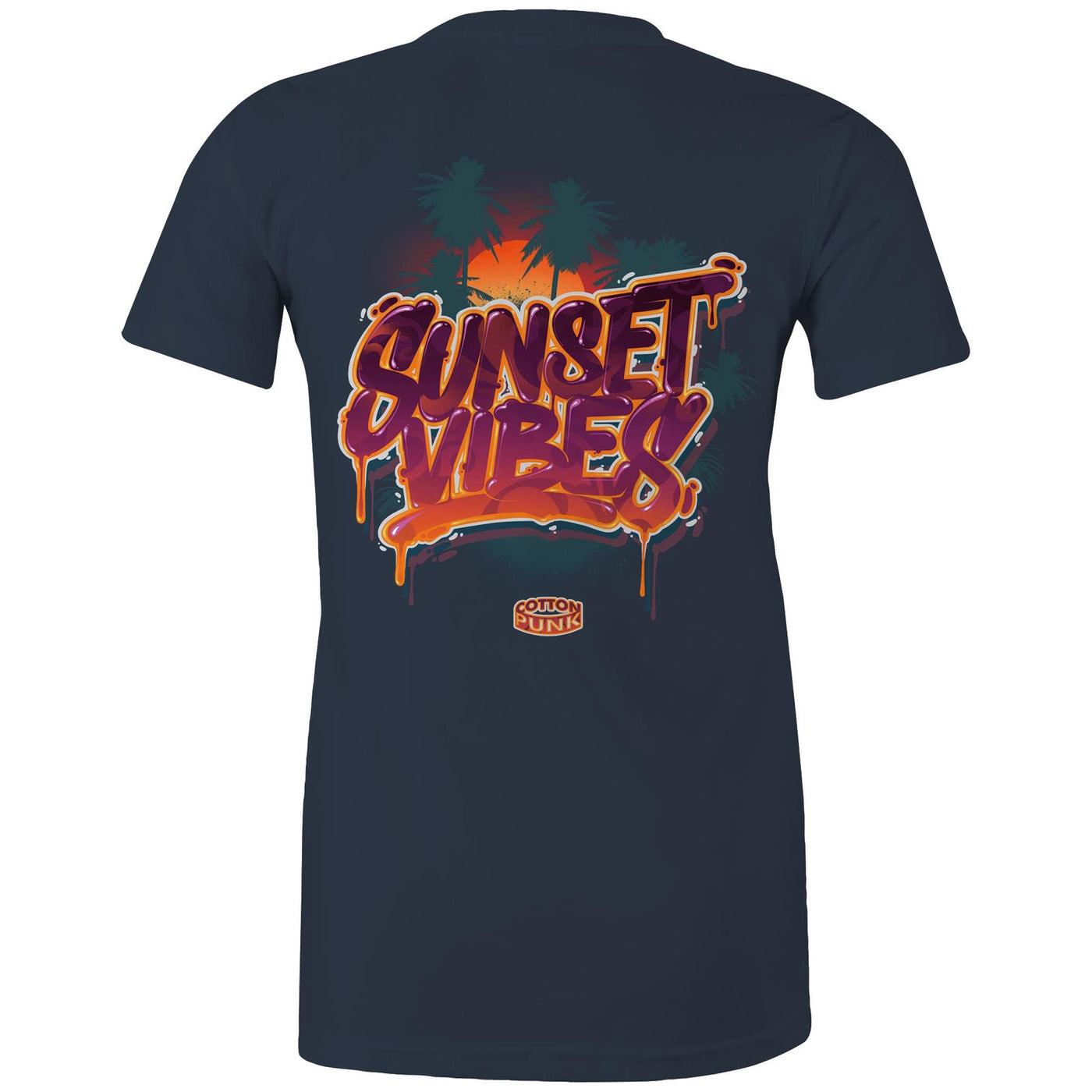 SUNSET VIBES (W) - Womens T-Shirt - BACK PRINT