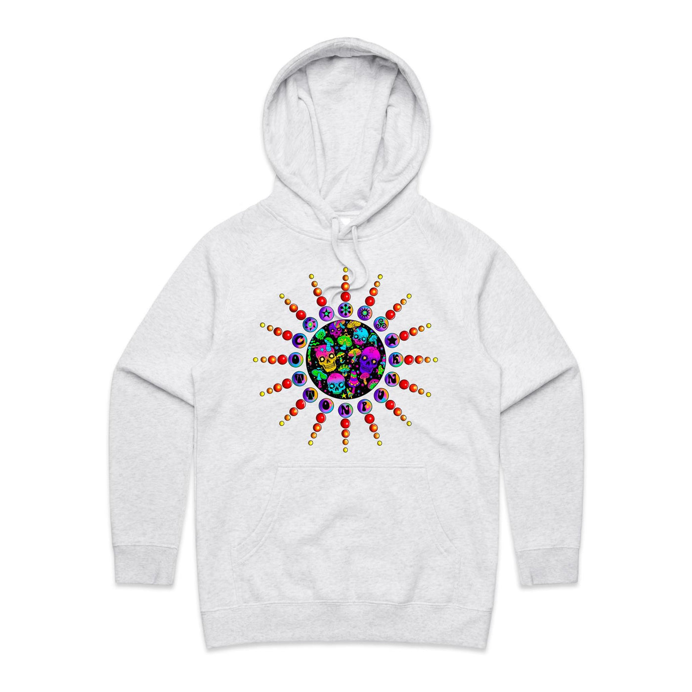 EUPHORIA (W) - Womens Pocket Hoodie - FRONT PRINT