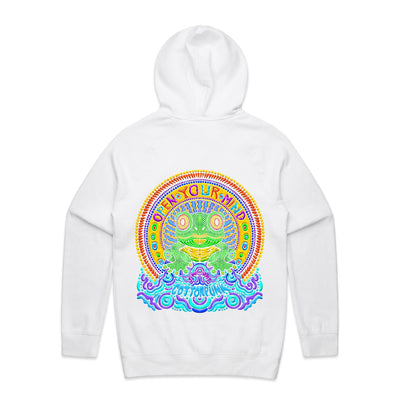 OPEN YOUR MIND - Mens Pocket Hoodie - BACK PRINT