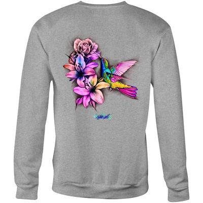 HUMMINGBIRD - Womens Sweatshirt - BACK PRINT