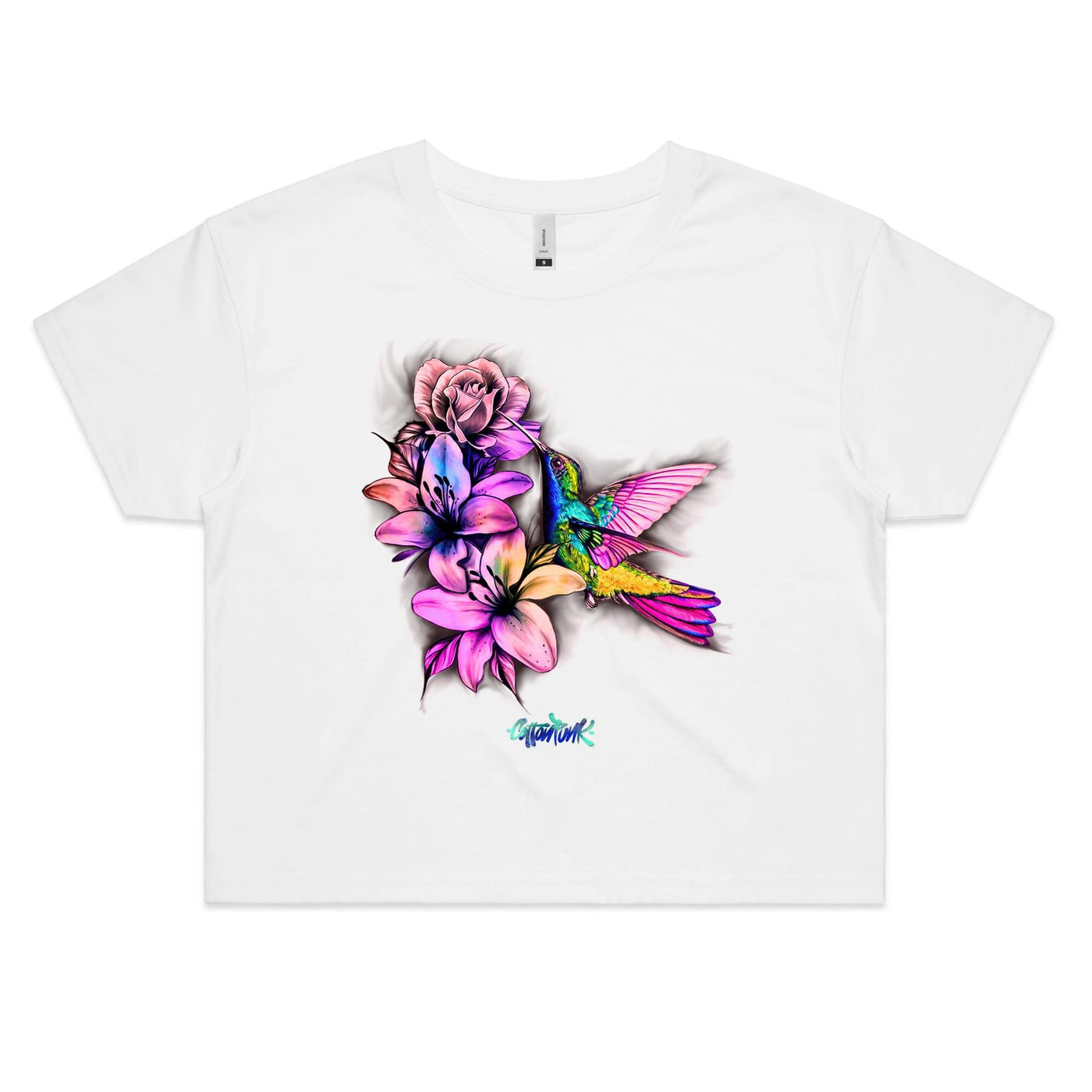 HUMMINGBIRD - Womens Crop - FRONT PRINT