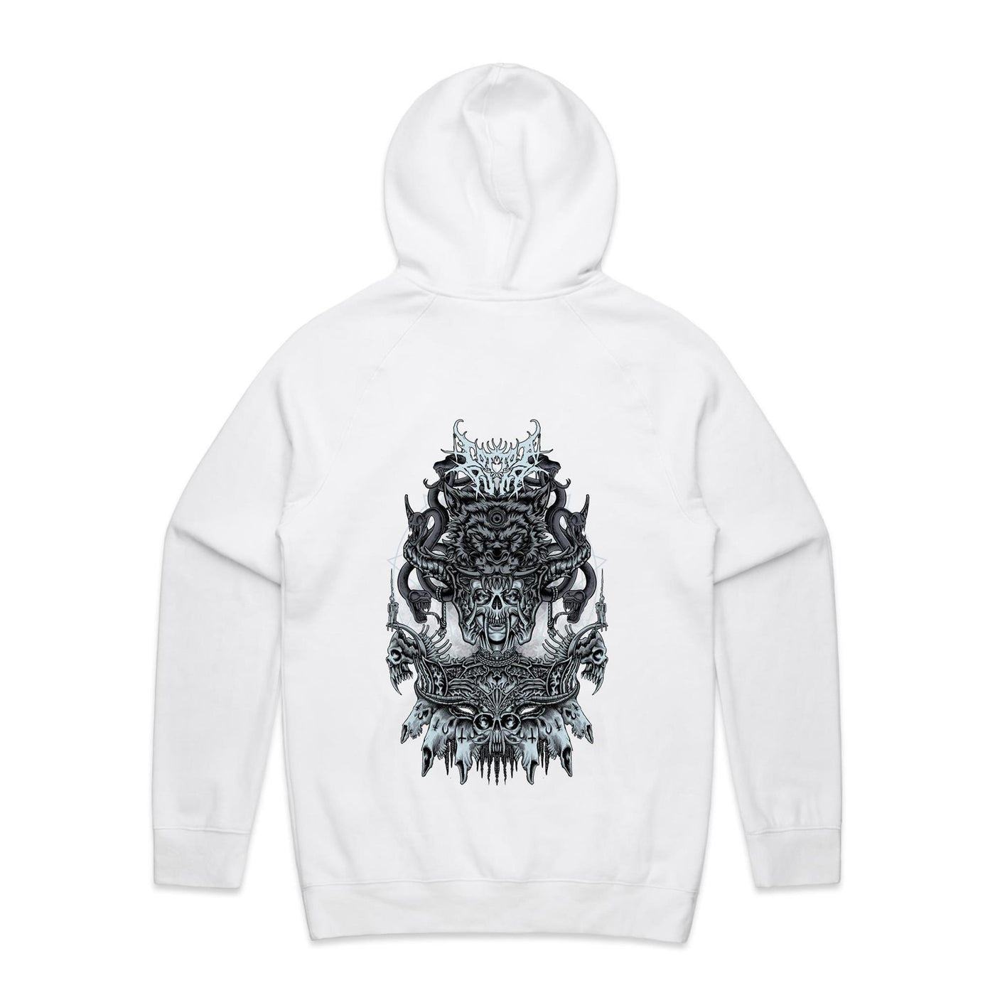 ALMOST HUMAN IV - Mens Pocket Hoodie - BACK PRINT