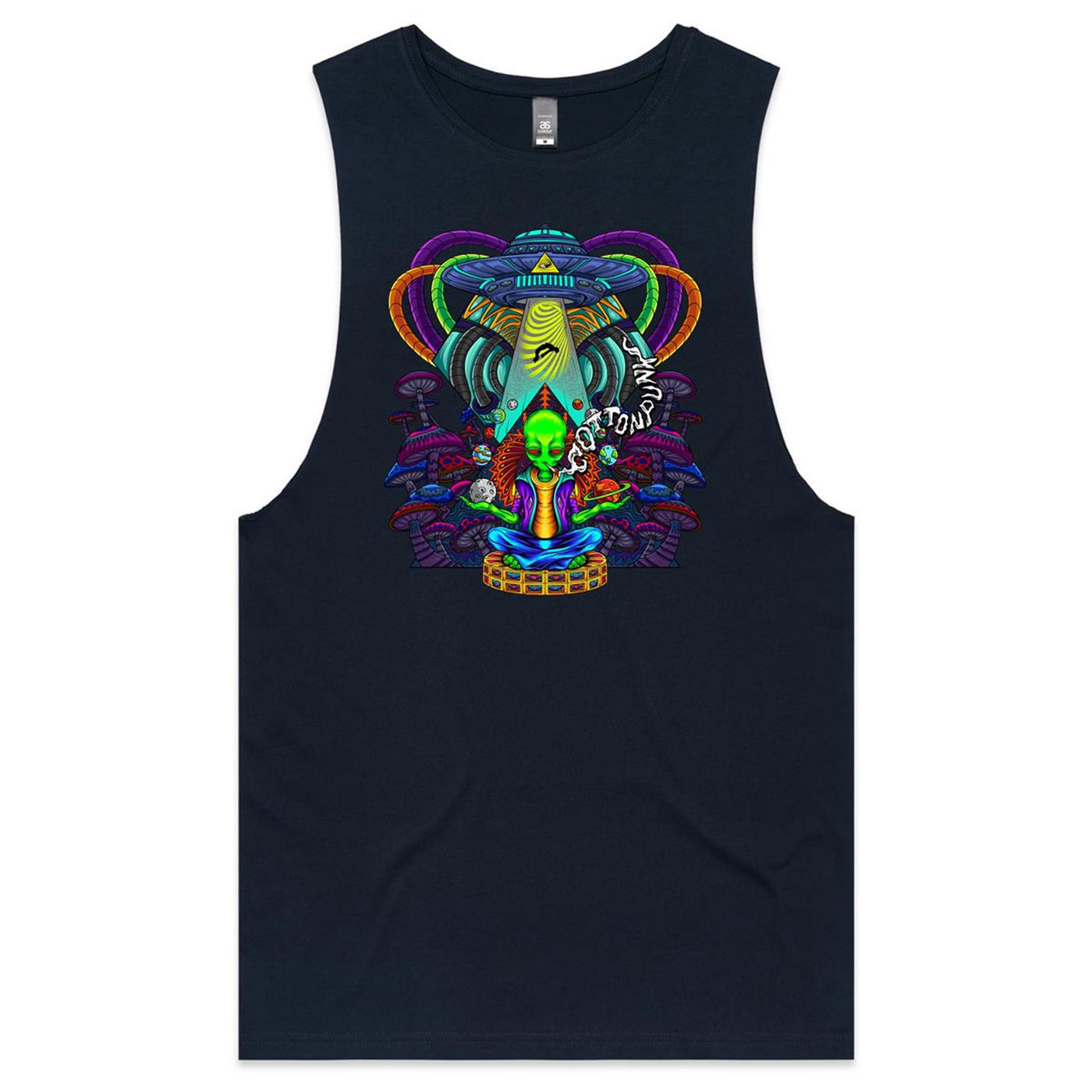 SPACE'D INVADERS - Mens Sleeveless T-Shirt - FRONT PRINT