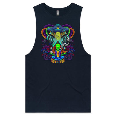 SPACE'D INVADERS - Mens Sleeveless T-Shirt - FRONT PRINT