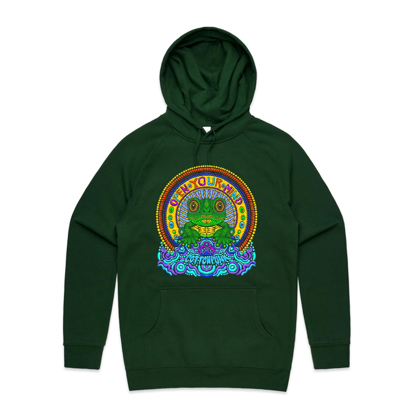 OPEN YOUR MIND - Mens Pocket Hoodie - FRONT PRINT