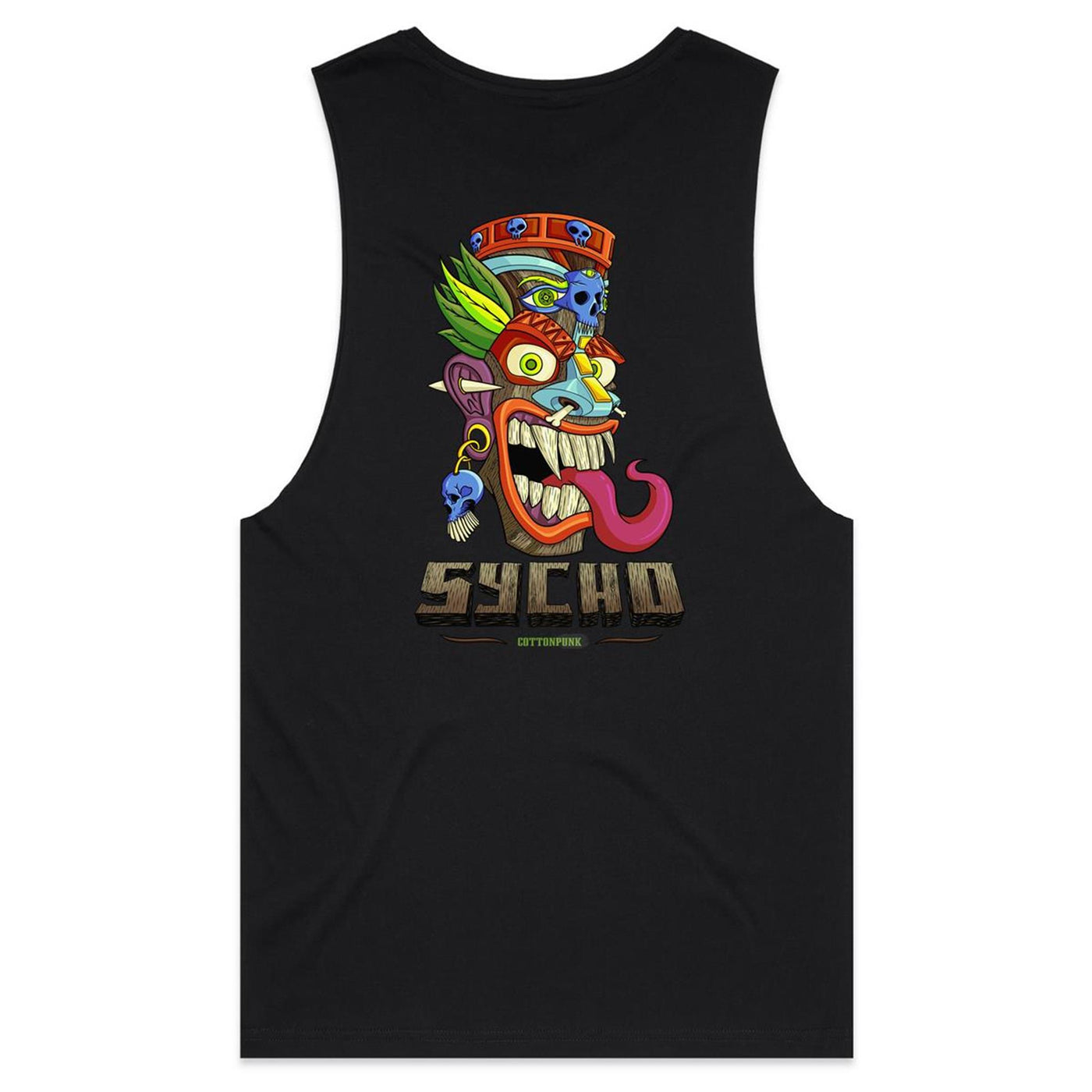 SYCHO - Mens Sleeveless T-Shirt - BACK PRINT