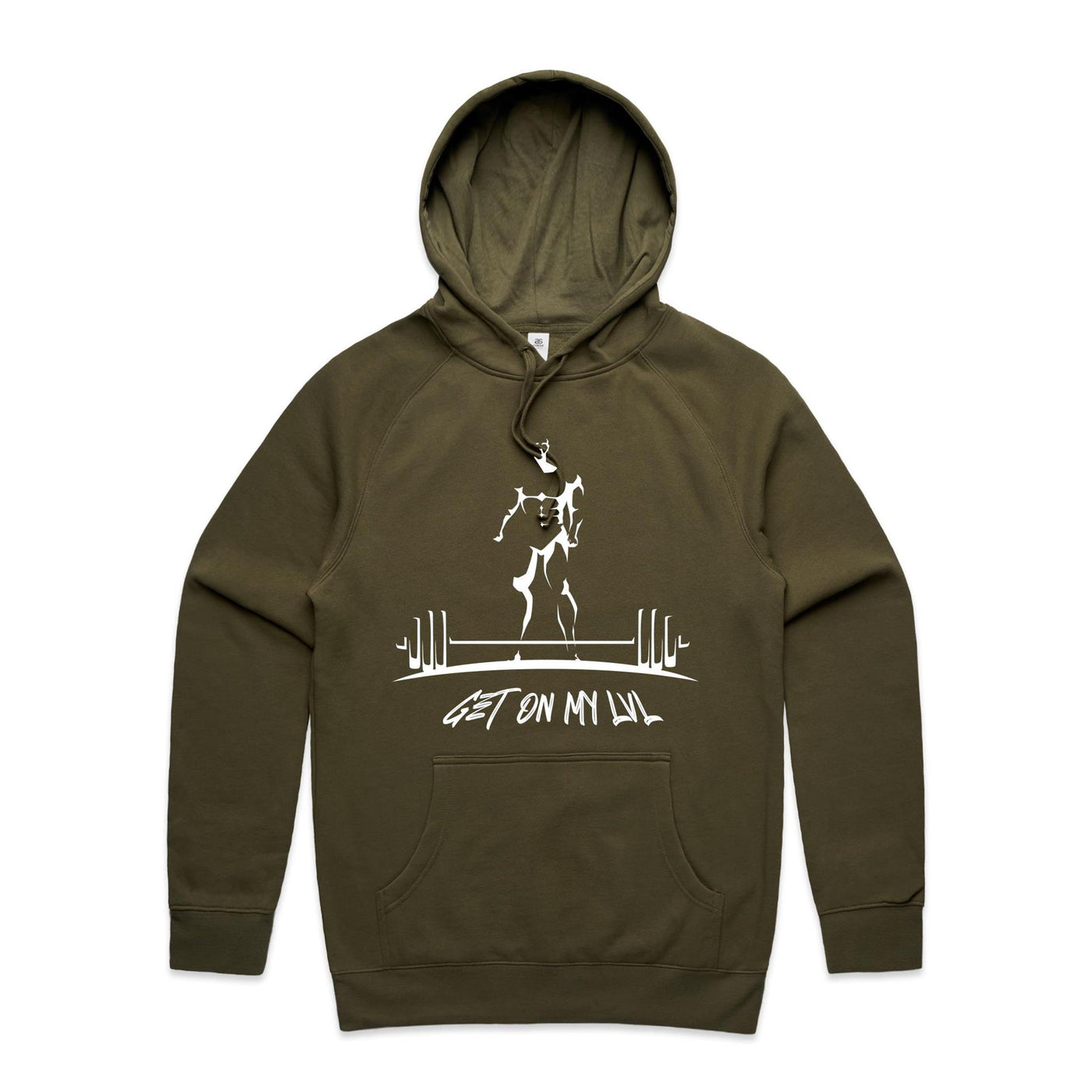 GET ON MY LVL - Mens Pocket Hoodie - FRONT PRINT