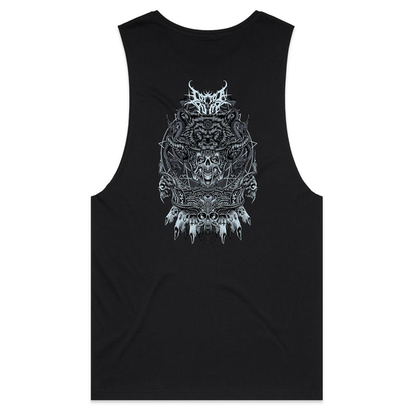 ALMOST HUMAN IV - Mens Sleeveless T-Shirt - BACK PRINT