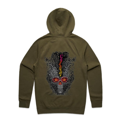 FRAGMENTED DETOX - Mens Pocket Hoodie - BACK PRINT