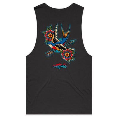 BIRD OF PREY - Mens Sleeveless T-Shirt - BACK PRINT