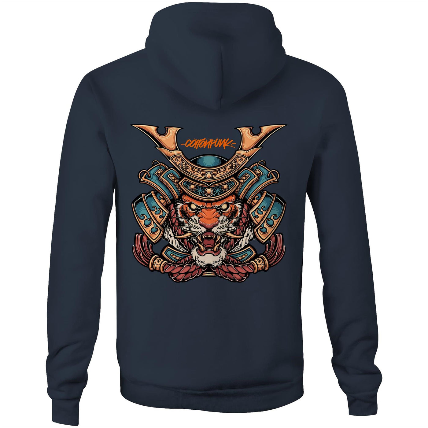 SPIRIT TIGER - Mens Pocket Hoodie - BACK PRINT