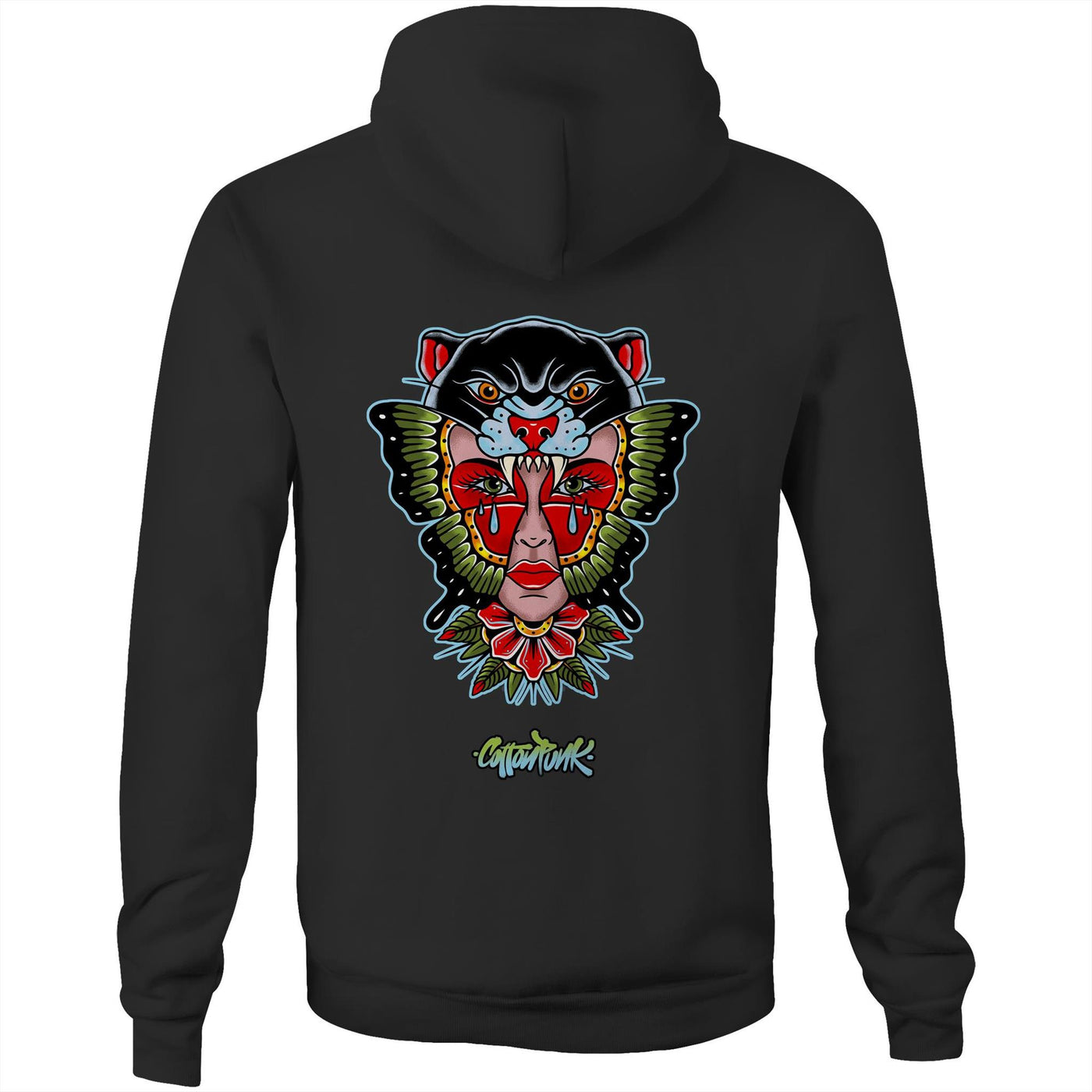 NO REGRETS - Mens Pocket Hoodie - BACK PRINT