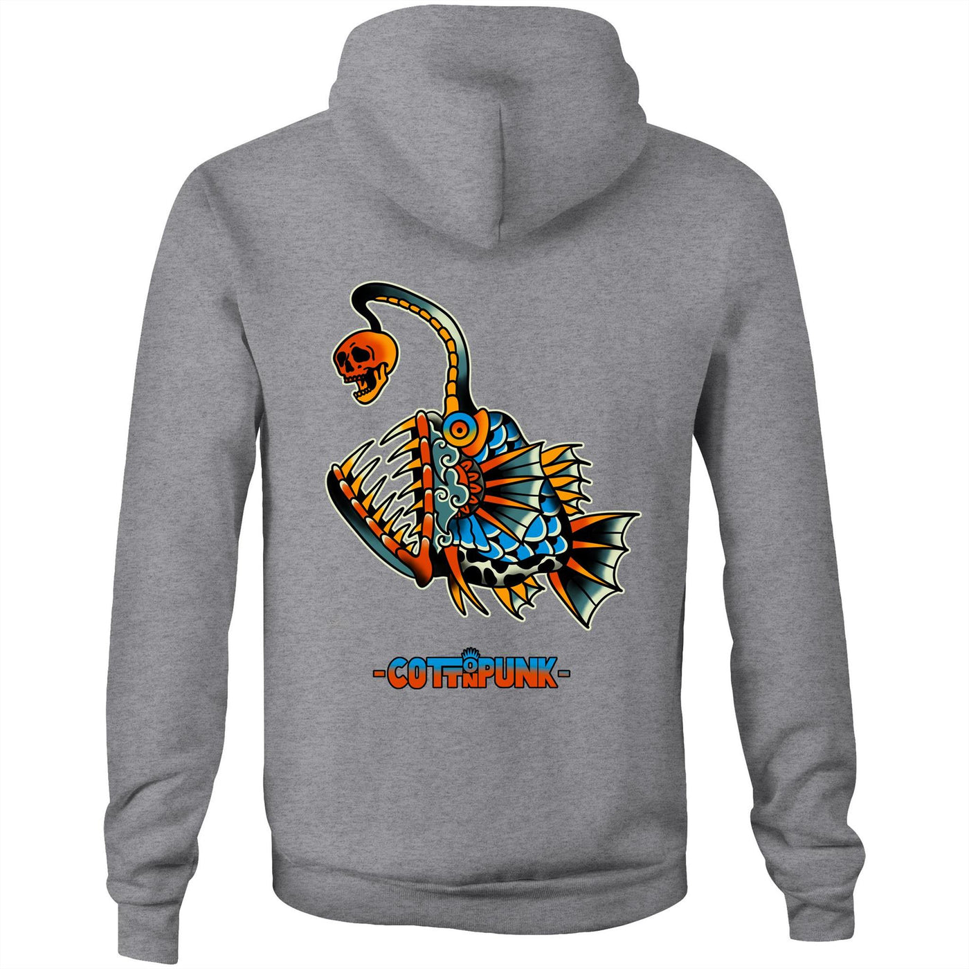 DEEP WATER - Mens Pocket Hoodie - BACK PRINT