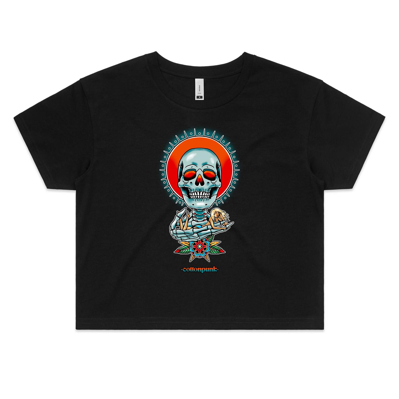 HAVE A NICE DEATH (W) - Womens Crop T-Shirt - FRONT PRINT