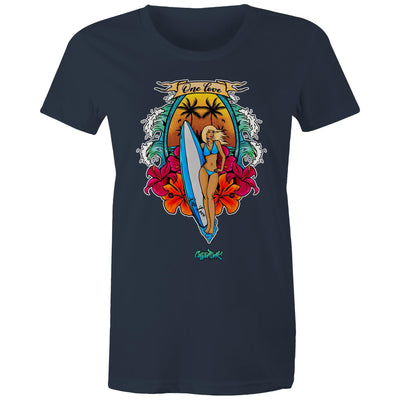 ONE LOVE (W) - Womens T-Shirt - FRONT PRINT