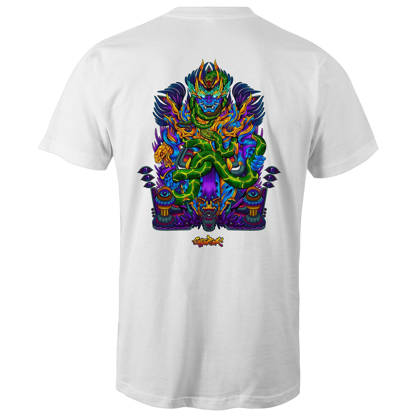 TWISTED SNAKE GOD - Mens T-Shirt - BACK PRINT