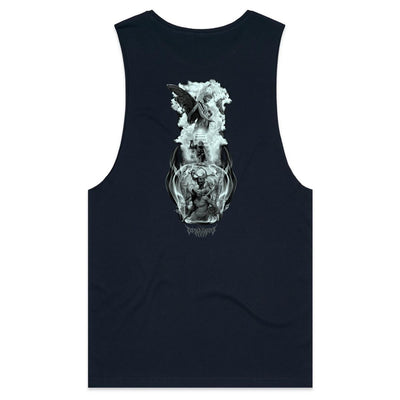 BETWEEN HEAVEN & HELL - Mens Sleeveless T-Shirt - BACK PRINT