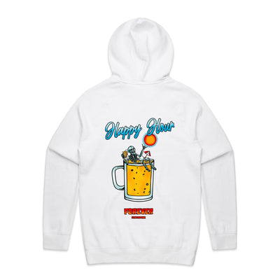 IS IT STILL HAPPY HOUR? - Mens Pocket Hoodie - BACK PRINT