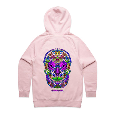 RUST IN PEACE PSYCHO (W) - Womens Pocket Hoodie - BACK PRINT