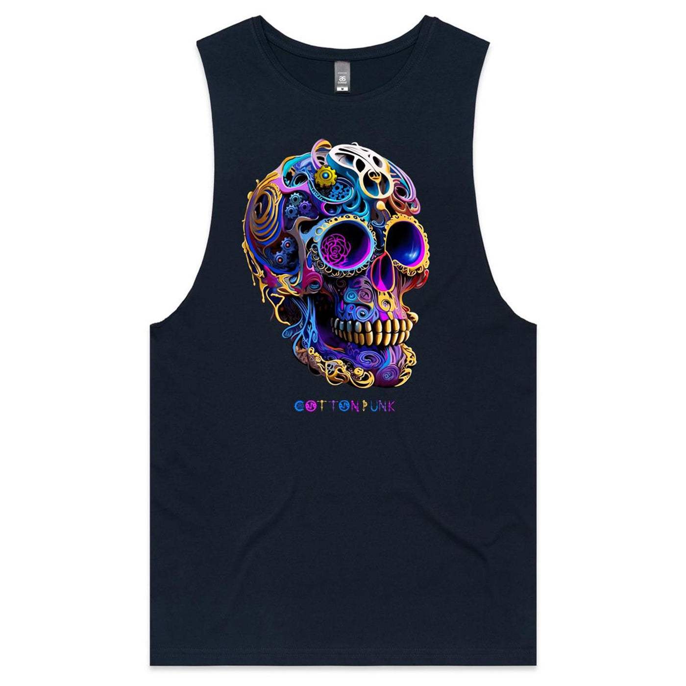 GEARS OF TIME V2 - Mens Sleeveless T-Shirt - FRONT PRINT