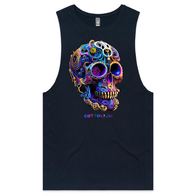 GEARS OF TIME V2 - Mens Sleeveless T-Shirt - FRONT PRINT