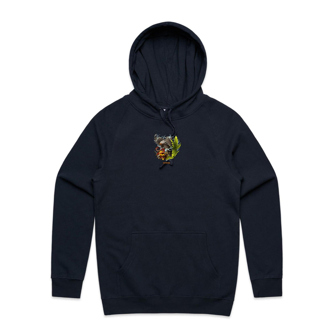 EAGLE (R) - Mens Pocket Hoodie - BACK PRINT