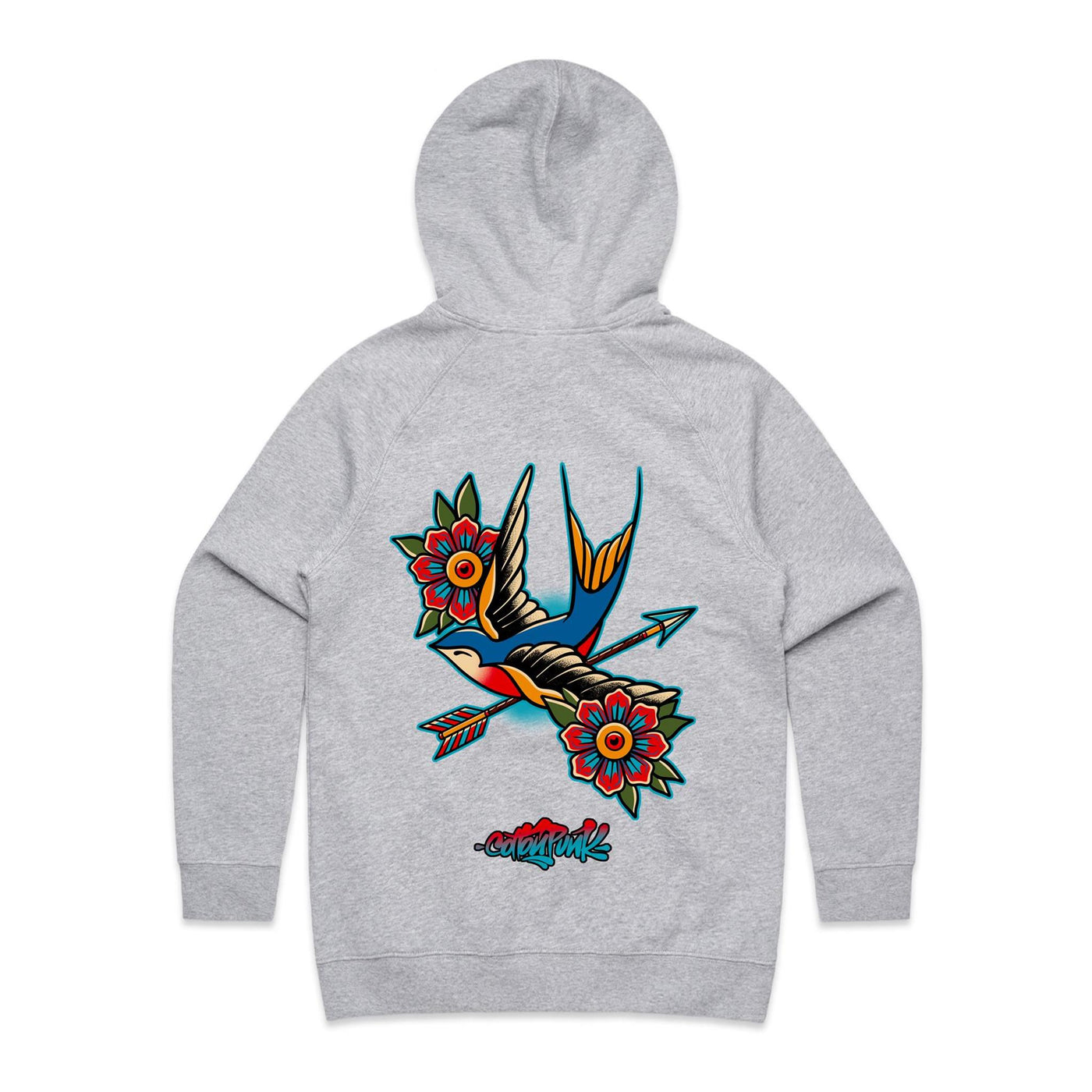 BIRD OF PREY (W) - Womens Pocket Hoodie - BACK PRINT