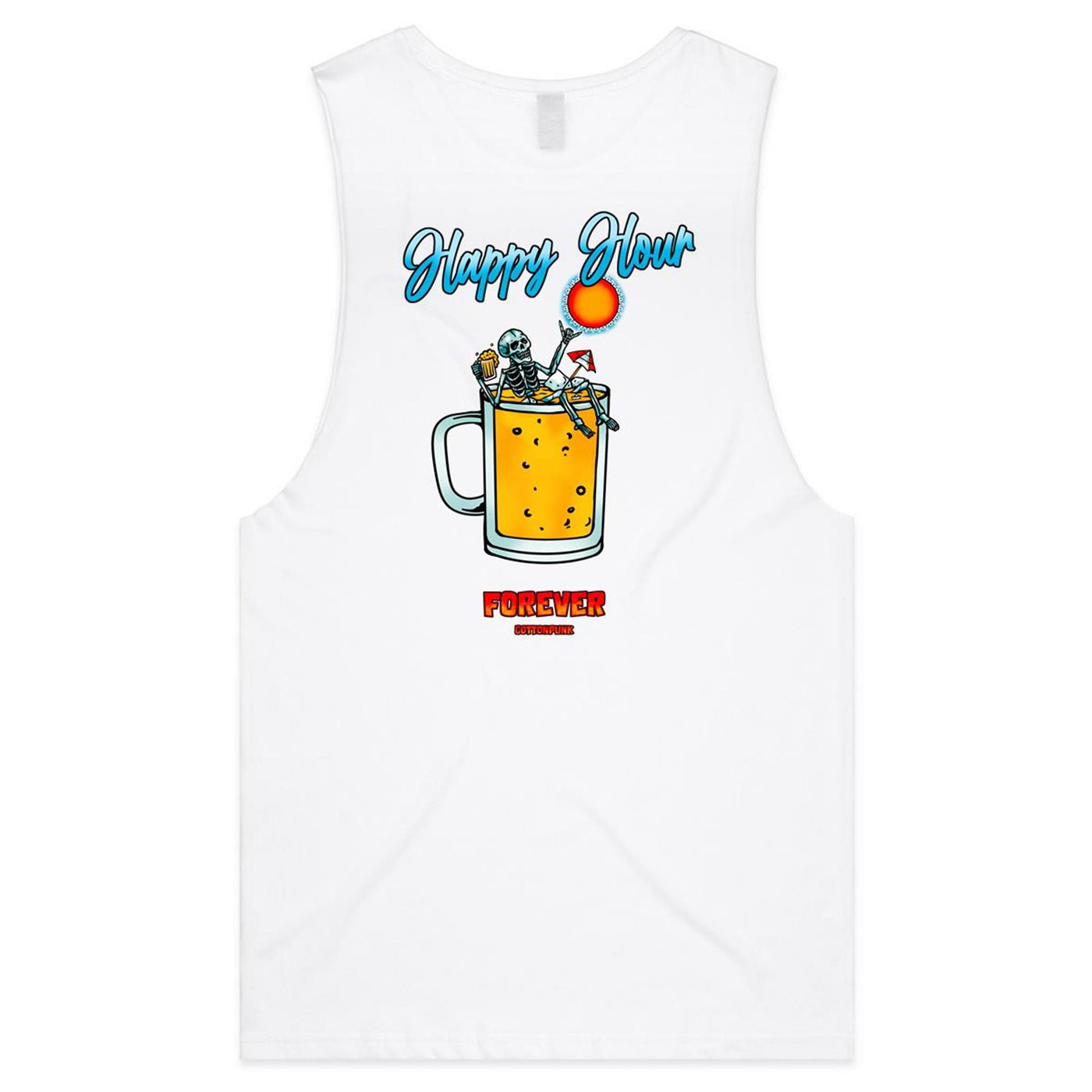 IS IT STILL HAPPY HOUR? - Mens Sleeveless T-Shirt - BACK PRINT