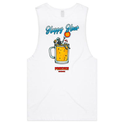 IS IT STILL HAPPY HOUR? - Mens Sleeveless T-Shirt - BACK PRINT