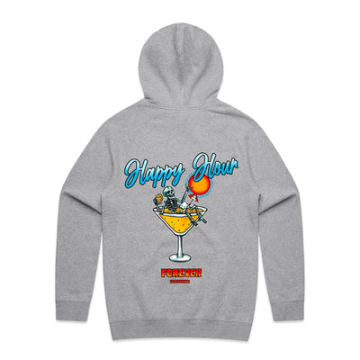 HAPPY HOUR FOREVER  - Mens Pocket Hoodie - BACK PRINT