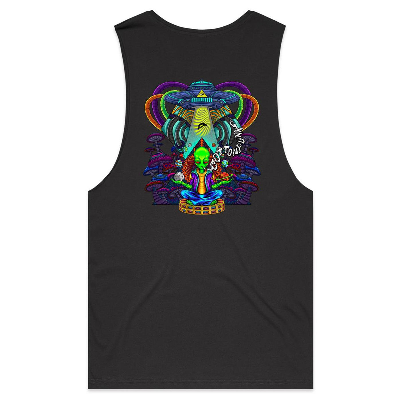 SPACE'D INVADERS - Mens Sleeveless T-Shirt - BACK PRINT