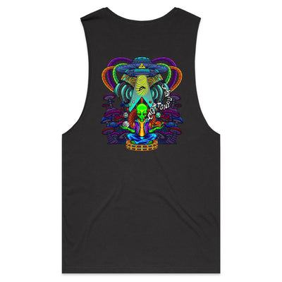 SPACE'D INVADERS - Mens Sleeveless T-Shirt - BACK PRINT