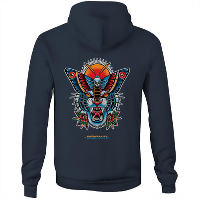 TIGERMOTH - Mens Pocket Hoodie - BACK PRINT