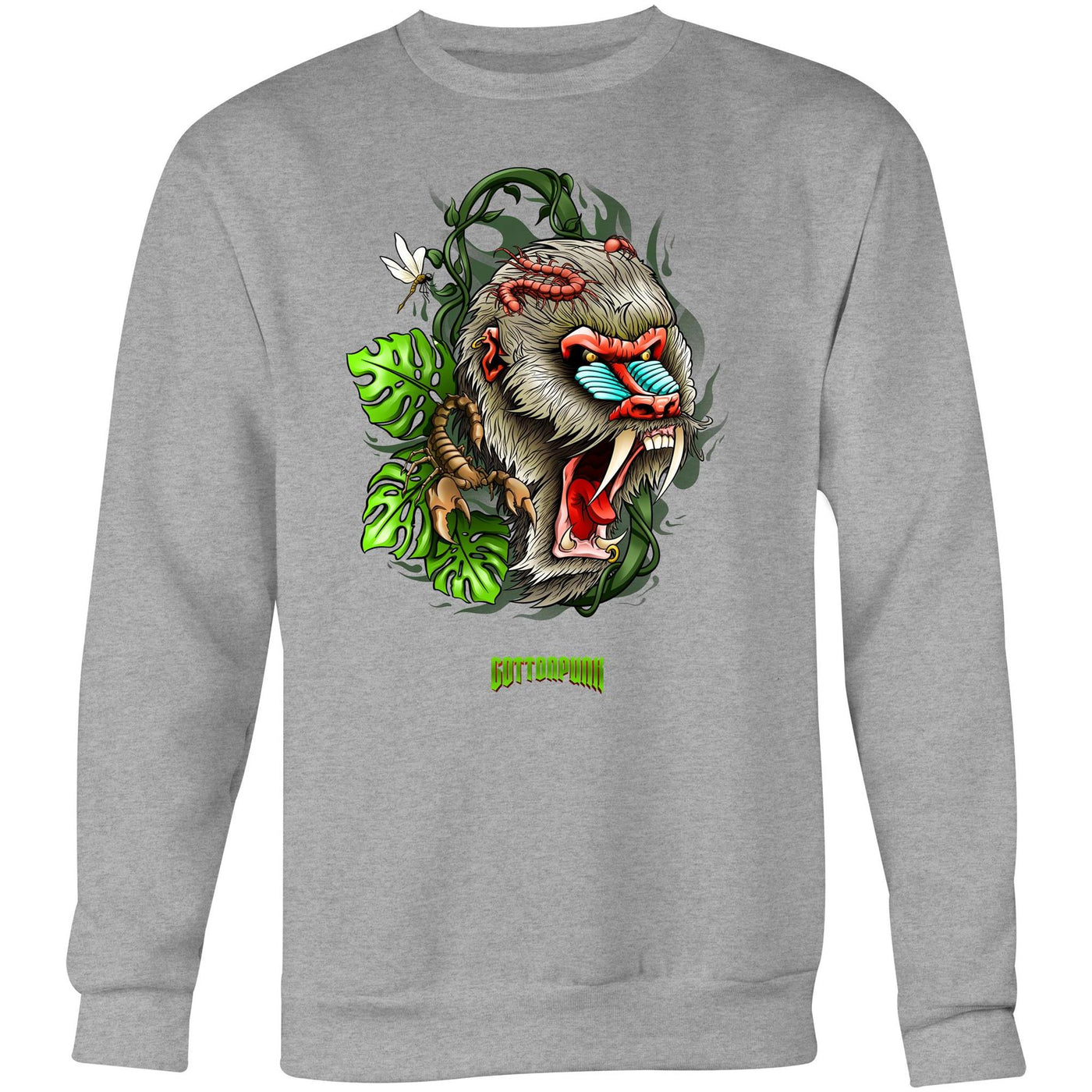 BABOON - Mens Sweatshirt - FRONT PRINT