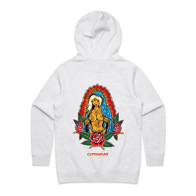 PRAY FOR BETTER TIMES (W) - Womens Pocket Hoodie - BACK PRINT