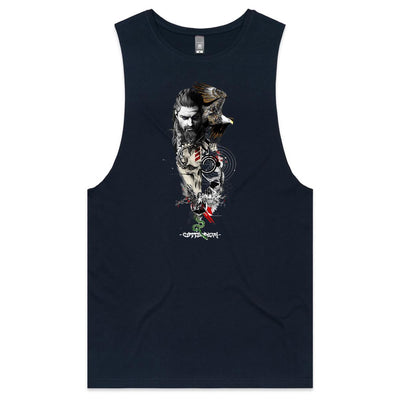 WARRIOR - Mens Sleeveless T-Shirt - FRONT PRINT