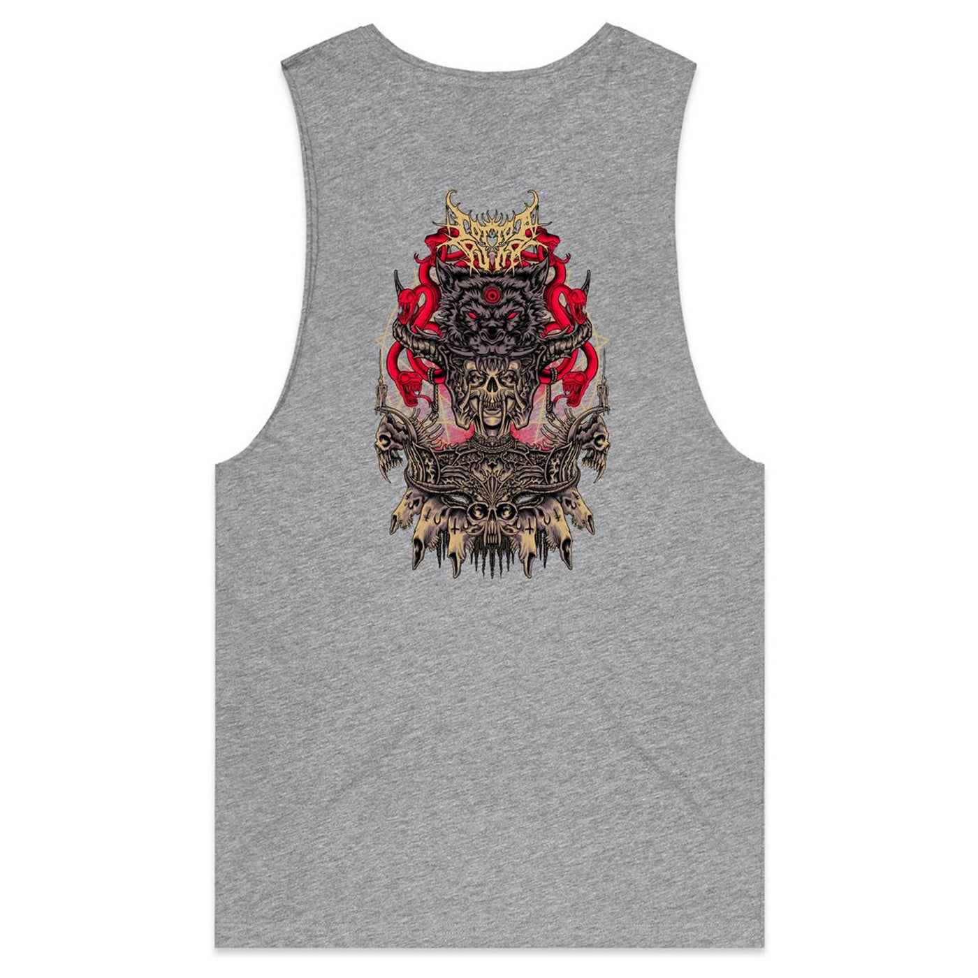 ALMOST HUMAN - Mens Sleeveless T-Shirt - BACK PRINT