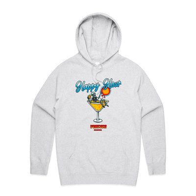 HAPPY HOUR FOREVER  - Mens Pocket Hoodie - FRONT PRINT